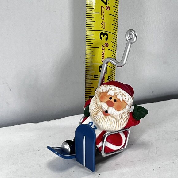 Vtg Hallmark Keepsake Ornaments Lot of 3 Santa Ski Lift Reindeer Sled Snowmobile - Picture 16 of 16